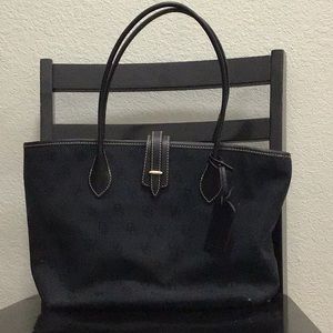 Authentic Dooney & Bourke canvas and leather tote